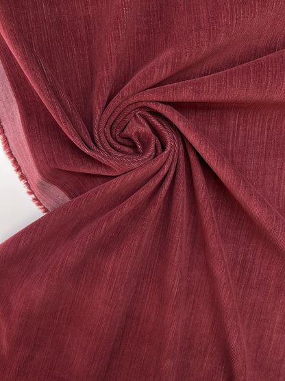 Tissu velours en coton avec élasthanne, rouge foncé – Italie – disponible en ligne chez Charlotte Tissus