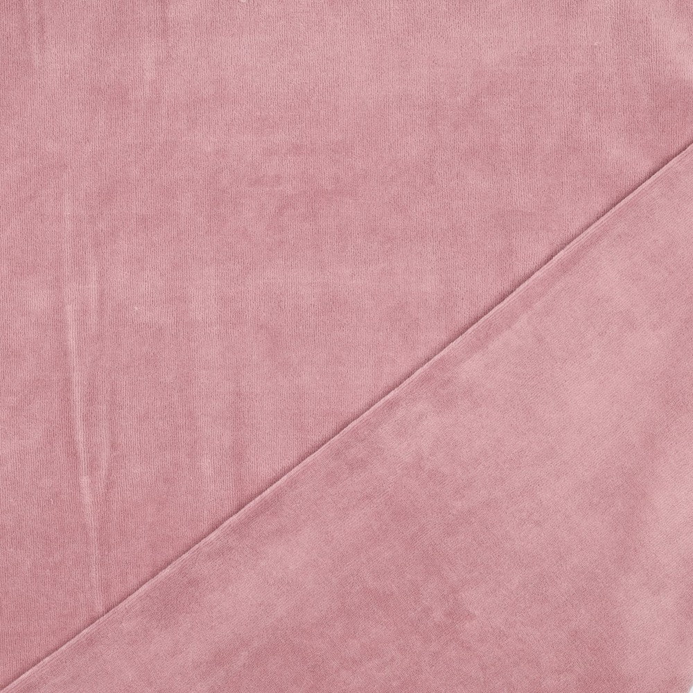 Image de velours de coton vieux rose (mauve) 250 g/m² – disponible chez Šarlotes audumi