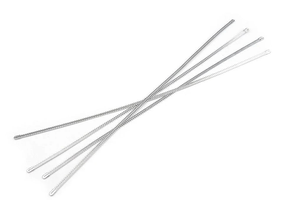 Baleines de corset | rigides - métal - 20 cm (lot de 4 pièces)
