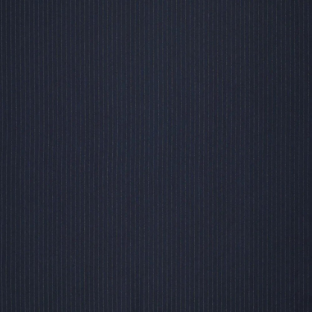 Image de tissu de costume à fine rayure lurex - bleu foncé | 195 g/m² | 145 cm – disponible chez Šarlotes audumi