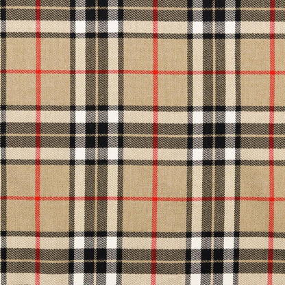 Tissu de costume beige à carreaux 230 g/m²