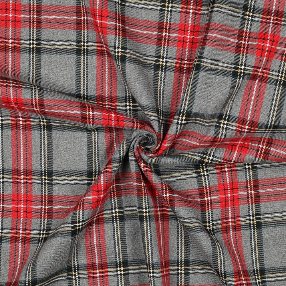 Image avec tissu pour costume - à carreaux rouge et gris clair 230 g/m² – disponible chez Šarlotes audumi