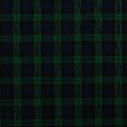 Suit fabric - blue, green checkered 230 g/m²