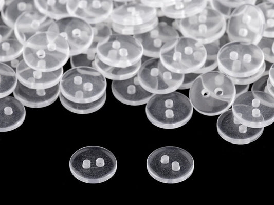 Shirt button 10 mm - transparent