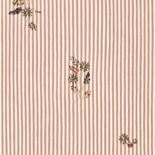 Image d’un tissu pour chemise avec élasthanne, rayé, avec perles brodées, 135 g/m² – disponible chez Tissus Charlotte
