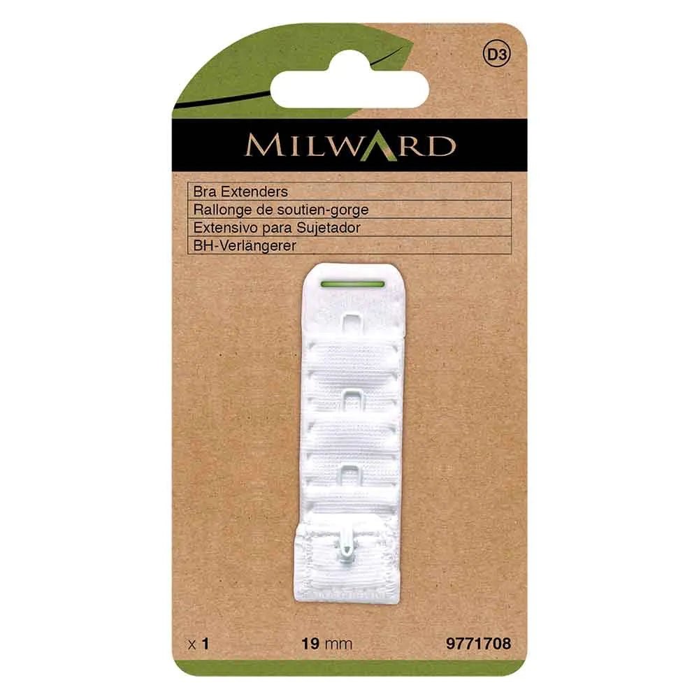 Rallonge de soutien-gorge Milward 19 mm, 1 crochet - blanc