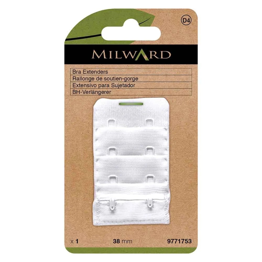Extenseur de tour de poitrine Milward 38 mm, 2 crochets - blanc