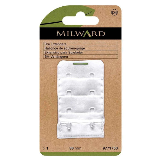 Extenseur de tour de poitrine Milward 38 mm, 2 crochets - blanc