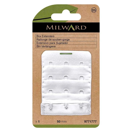 Rallonge de soutien-gorge Milward 50 mm, 3 crochets - blanc