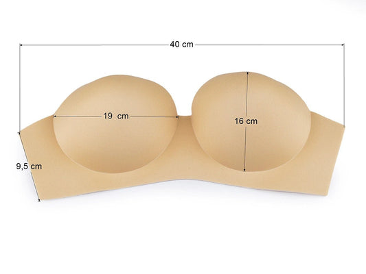 Image montrant un insert de soutien-gorge / rembourrage push-up en une seule pièce, taille 36 – disponible chez Šarlotes audumi