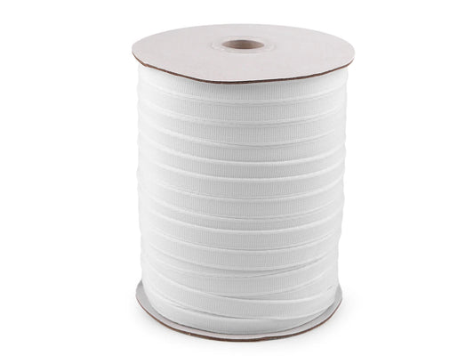 Ruban canal/tunnel pour baleines de soutien-gorge et corset 11 mm - blanc