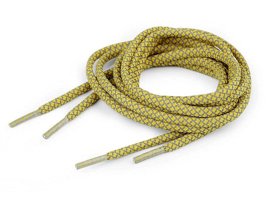 Lacets de chaussures | cordons de sweat, réfléchissants, longueur 130 cm - jaunes