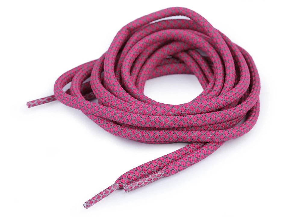 Lacets de chaussures| cordons de pull, réfléchissants, longueur 130 cm - fuchsia