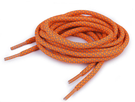 Lacets de chaussures | cordons de sweat réfléchissants, longueur 130 cm - orange