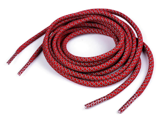 Lacets | cordons de sweat, réfléchissants, longueur 130 cm - rouges