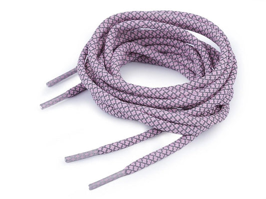 Lacets de chaussures | cordons de sweat à capuche réfléchissants, longueur 130 cm - vieux rose