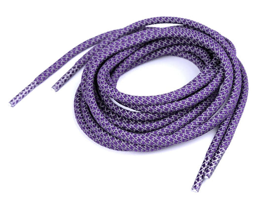 Lacets| cordons de sweat, réfléchissants, longueur 130 cm - violets
