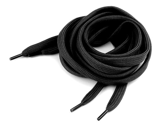 Lacets de chaussures | cordons de sweat, longueur 130 cm - noirs