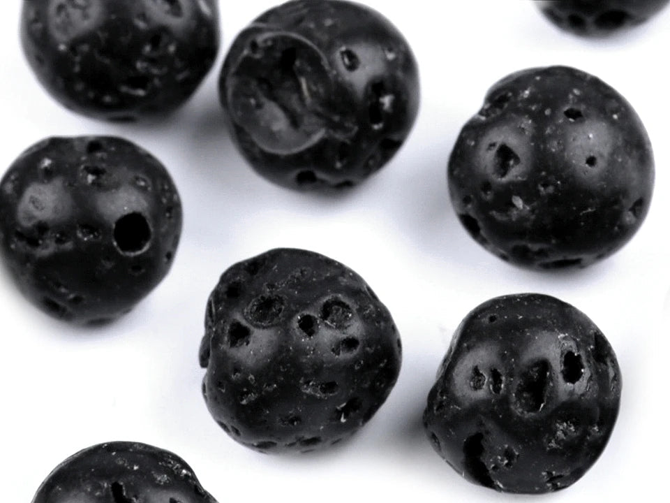 Perles de lave| Ø7 mm| 20 pièces