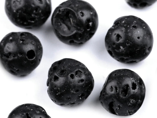 Perles de lave| Ø7 mm| 20 pièces
