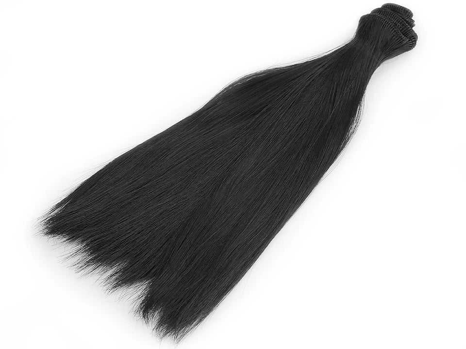 Doll hair 20 cm - black