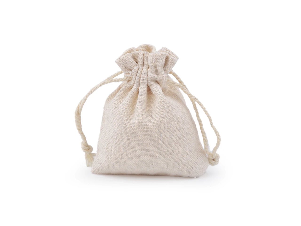 Linen fabric bag 7x9 cm