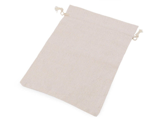 Sac en tissu de lin non blanchi 19x29 cm