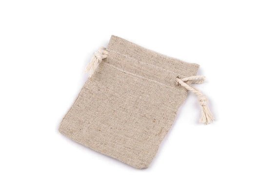 Pochette en tissu de lin - non blanchie 8x10 cm