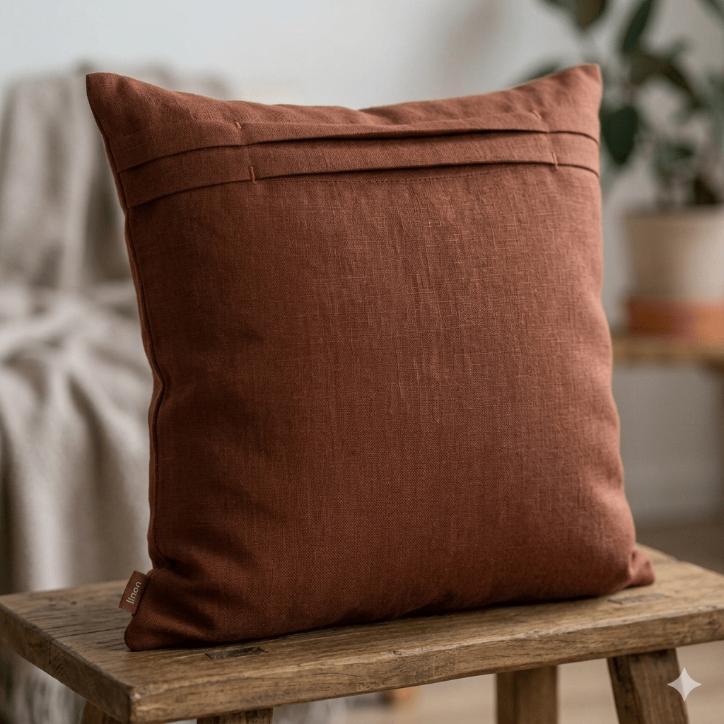 Image du tissu lin-cannelle 235 g/m² – disponible chez Šarlotes audumi