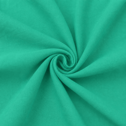 Image du tissu en lin et viscose, vert menthe vif, disponible en ligne chez Šarlotes audumi