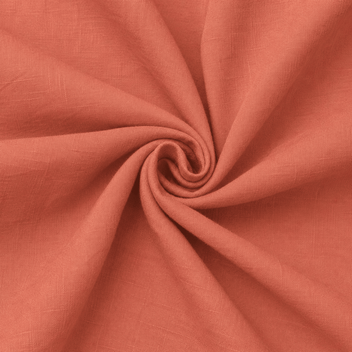 Image du tissu en lin et viscose orange – disponible en ligne chez Šarlotes audumi