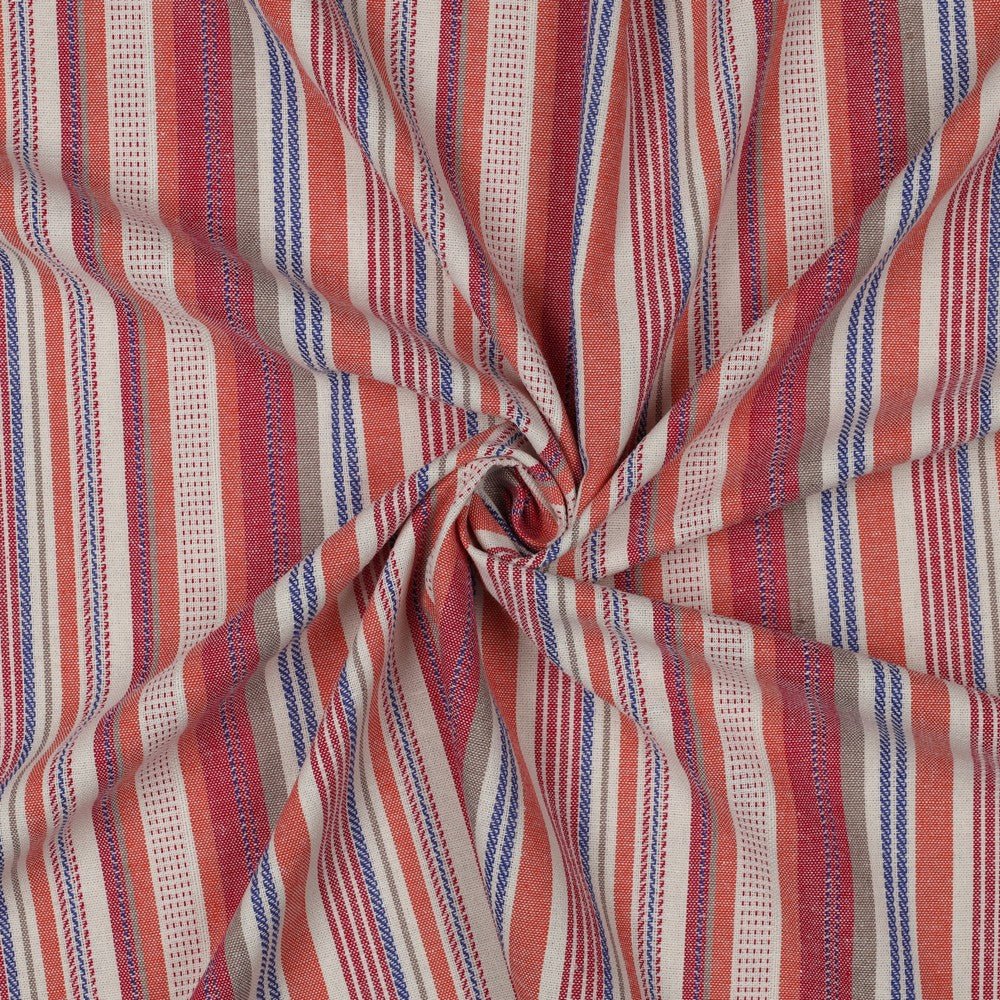 Image du tissu viscose Lina à rayures 200 g/m² – disponible chez Šarlotes audumi