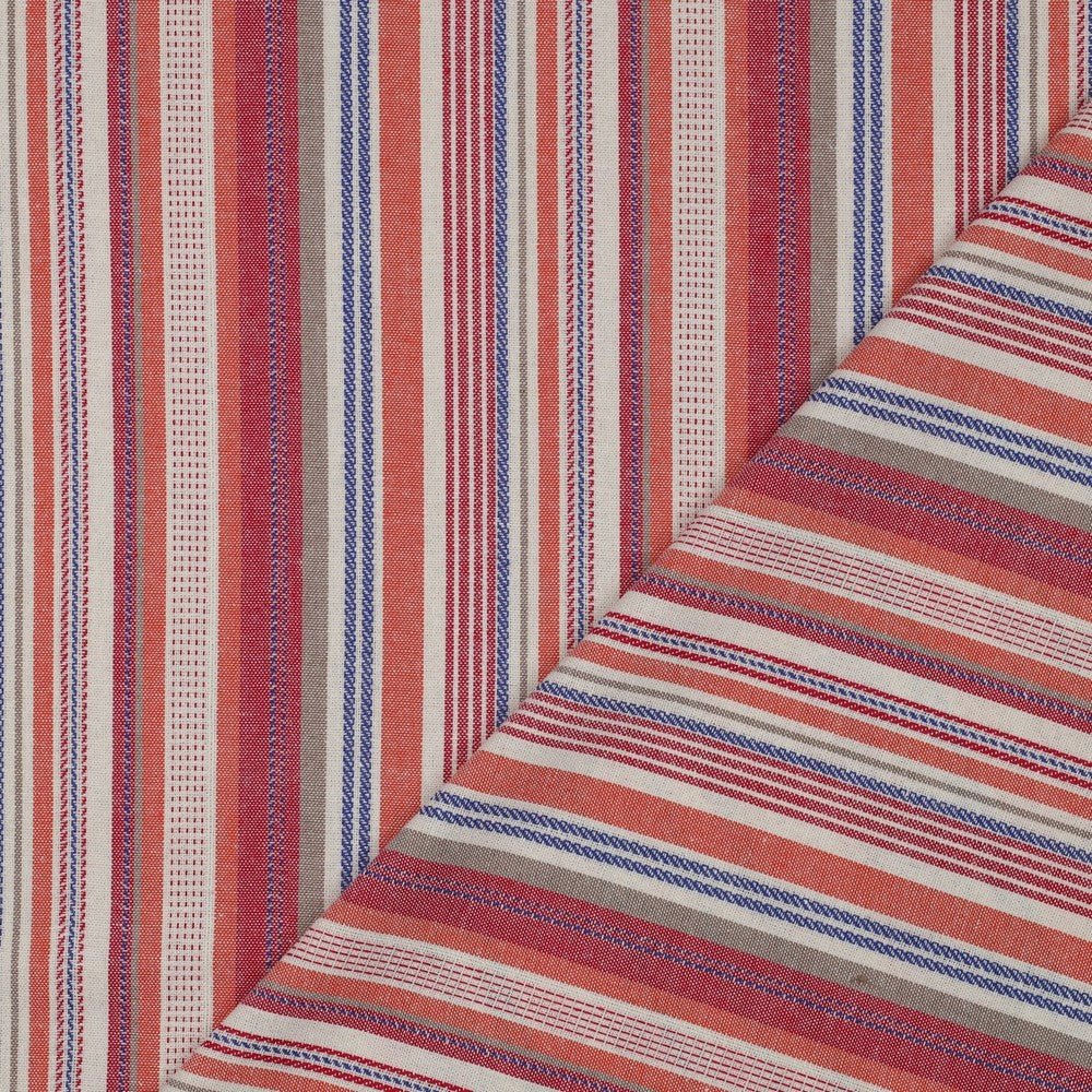 Tissu en lin et viscose à rayures 200 g/m² – disponible chez Šarlotes audumi