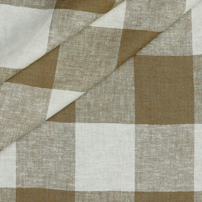 alt
Linen with viscose - light brown checked 145 g/m²
