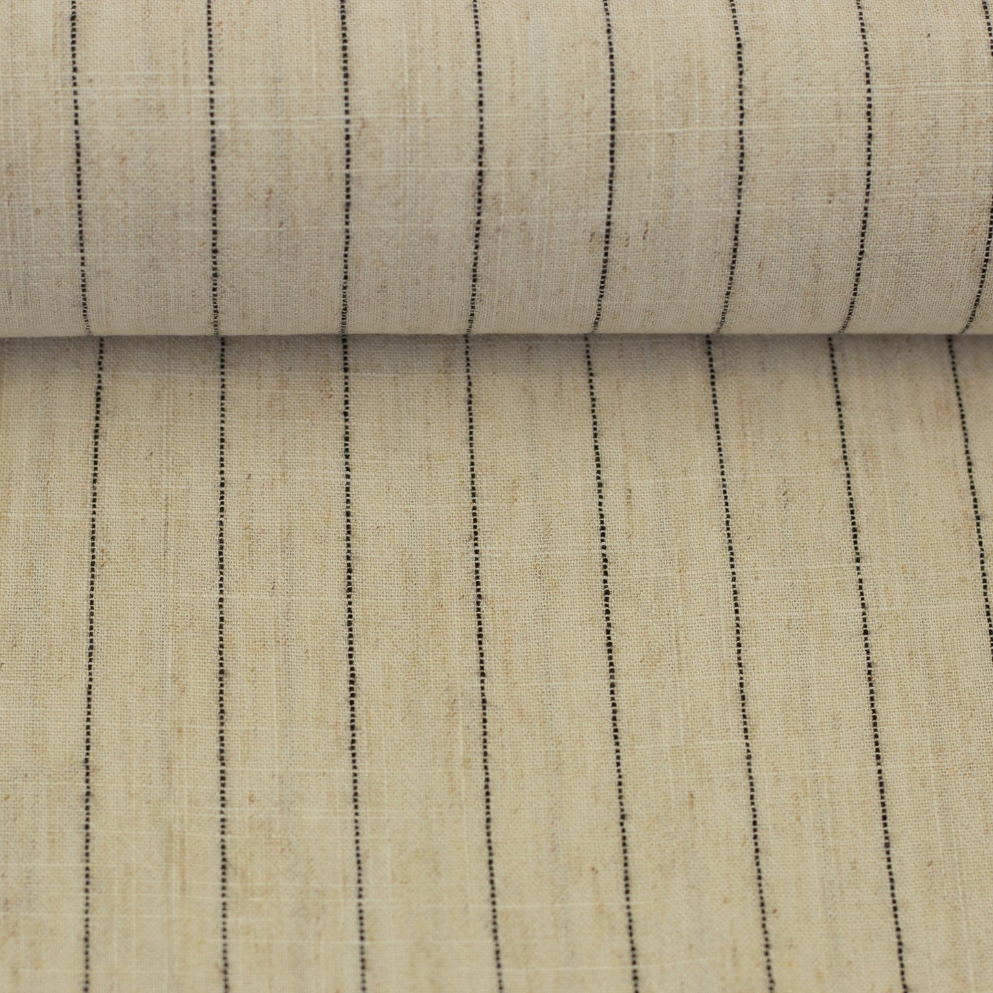 Lin et viscose - rayures sur fond beige naturel 200 g/m²