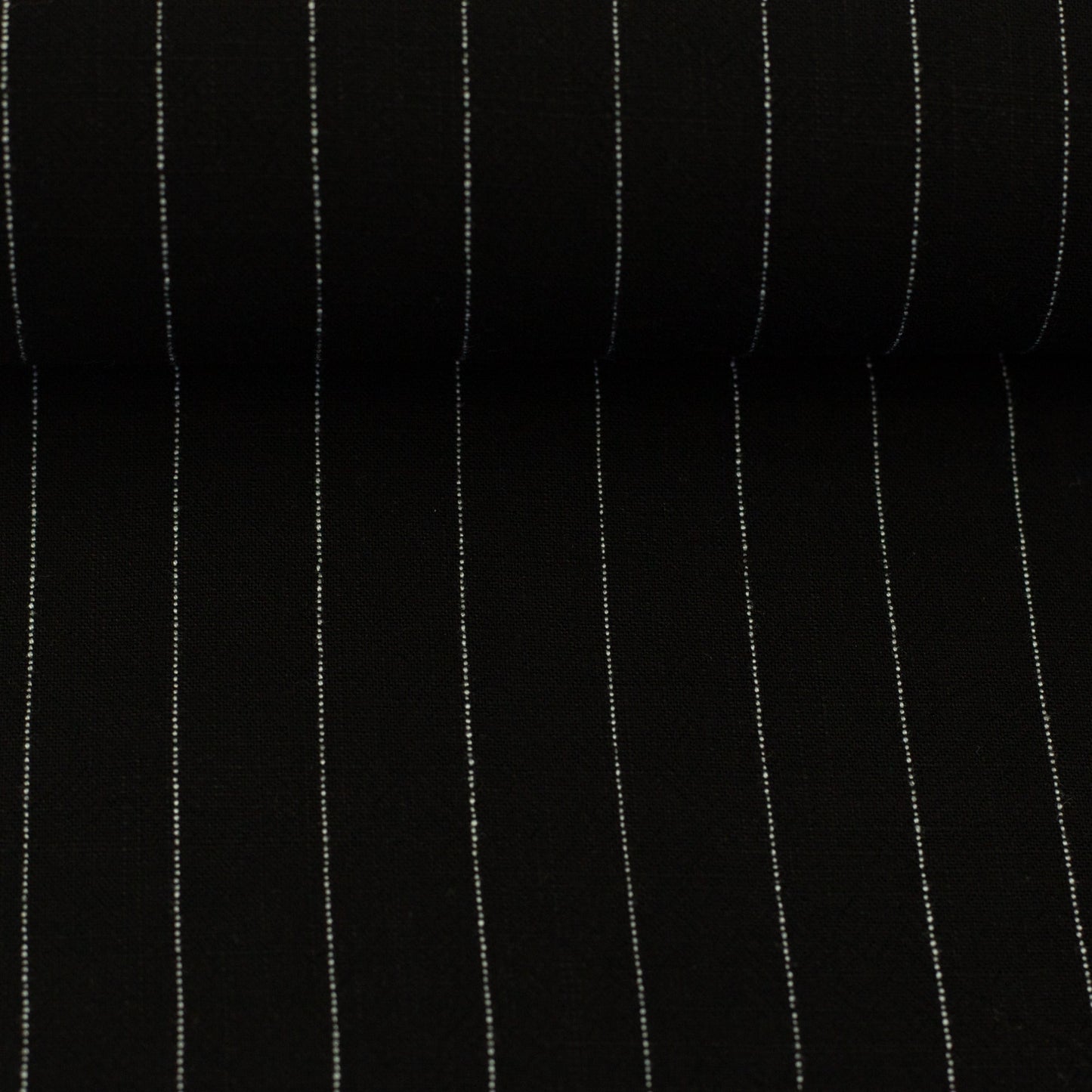 Linen with viscose - stripes on a black background 200 g/m²
