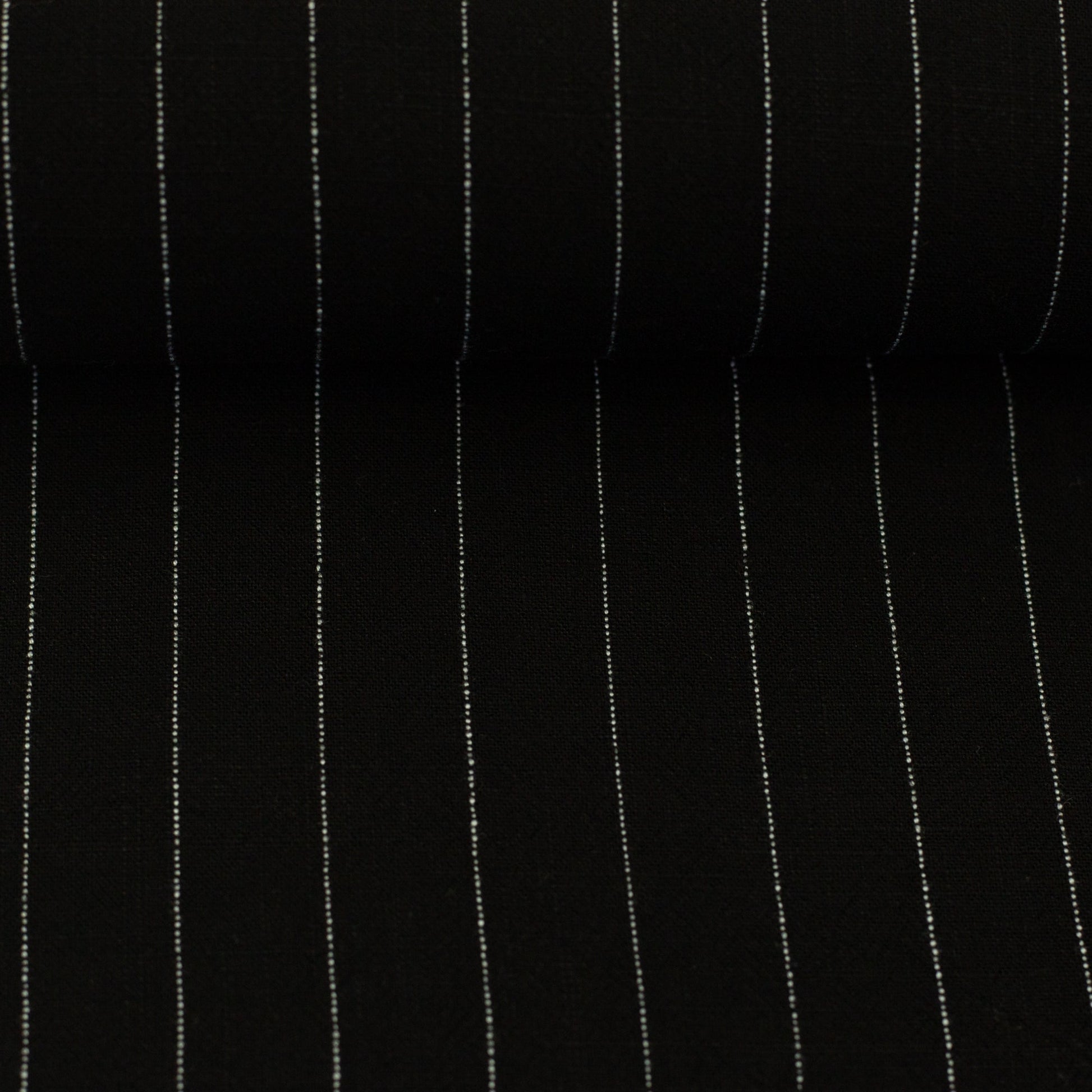 Linen with viscose - stripes on a black background 200 g/m²