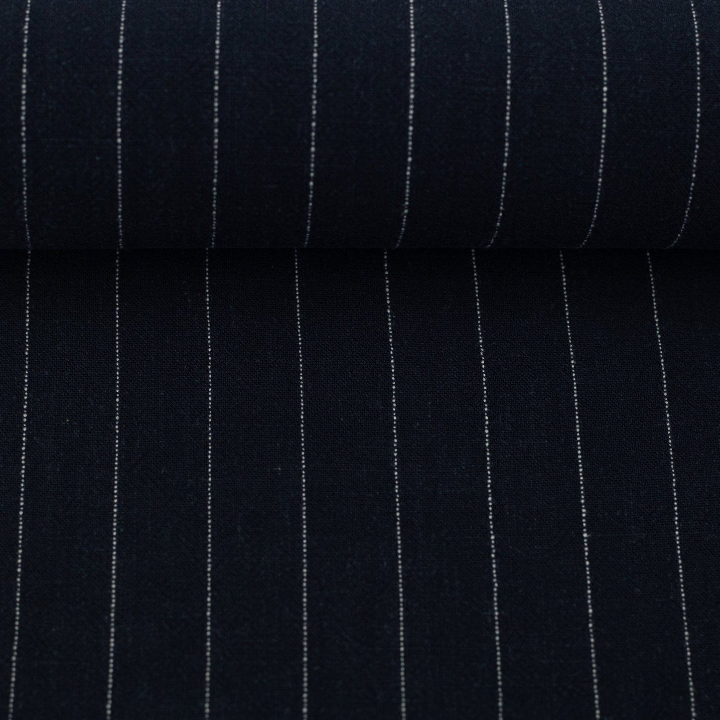 Linen with viscose - stripes on a black background 200 g/m²