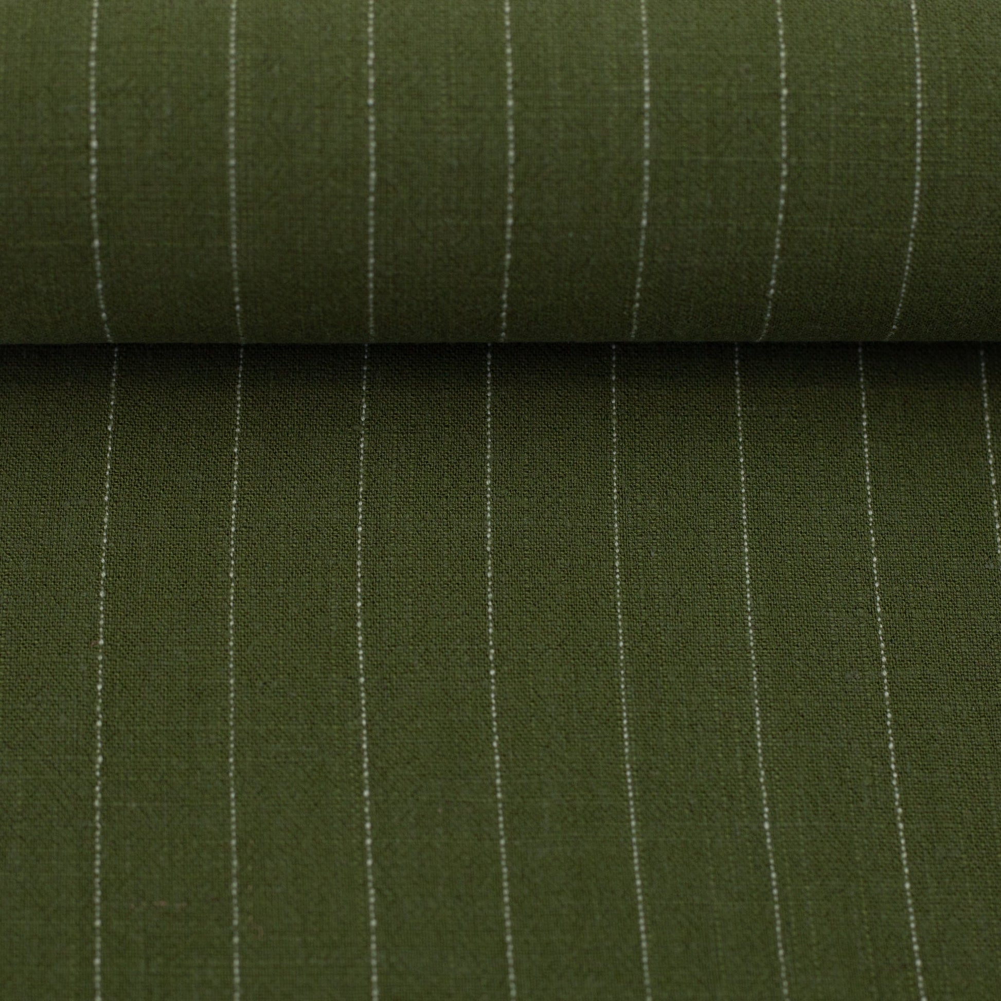 Lin et viscose - rayures sur fond vert 200 g/m²