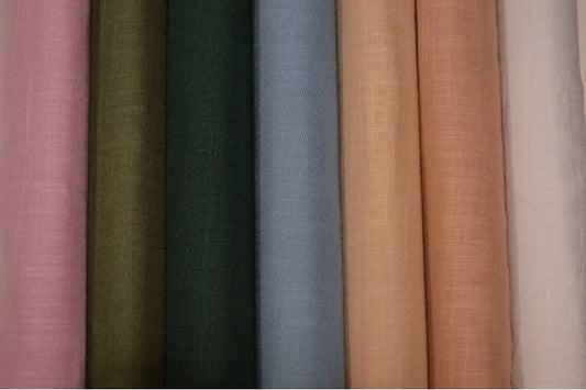 Lin avec viscose - vieux rose 200 g/m²
