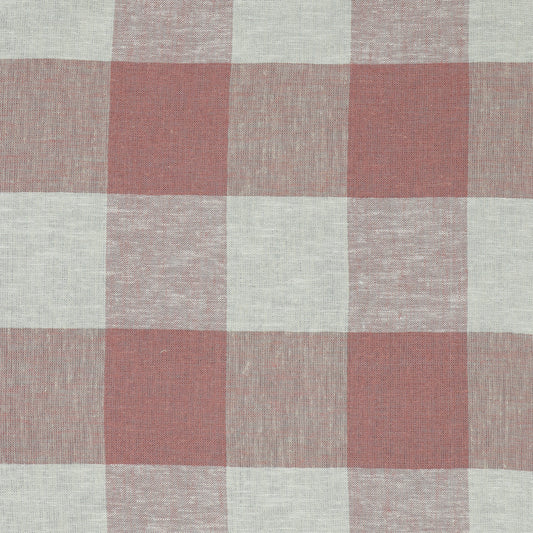 Lin et viscose - à carreaux vieux rose 145 g/m²