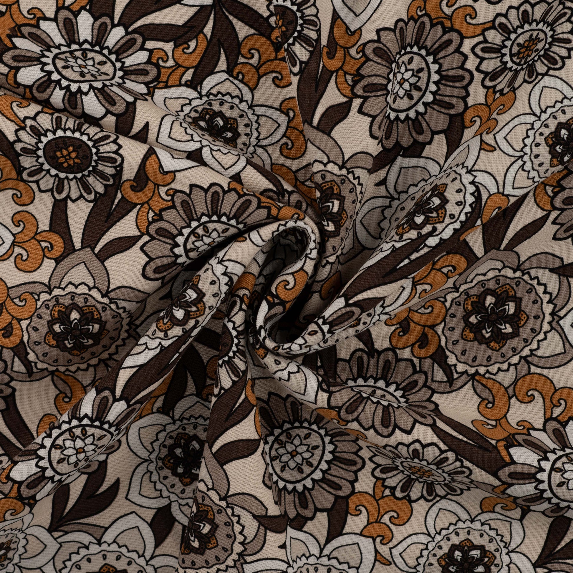 Image with linen-viscose – vintage floral pattern, available online at Šarlotes audumi