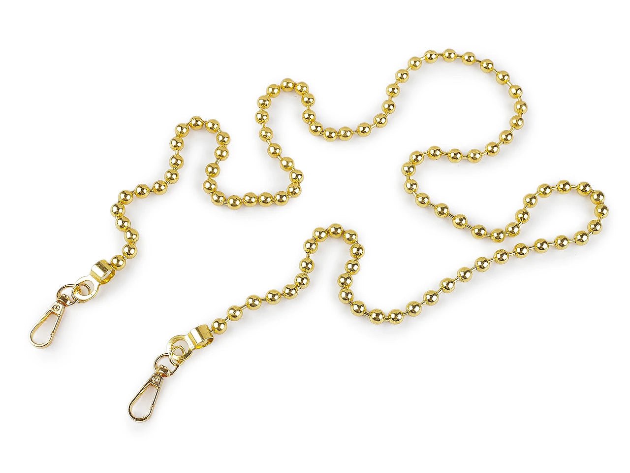 Attēls ar Lodīšu ķēde somām ar karabīnēm 120 cm – pieejams Šarlotes audumi
