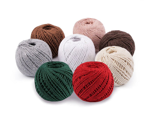 Image avec corde macramé en coton Ø2 50 m | de différentes teintes – disponible chez Šarlotes audumi