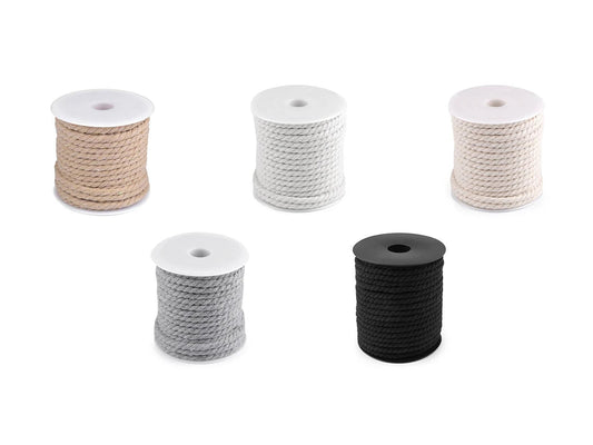 Image de corde en coton macramé Macrame Ø5 15 m|de différentes teintes – disponible chez Šarlotes audumi