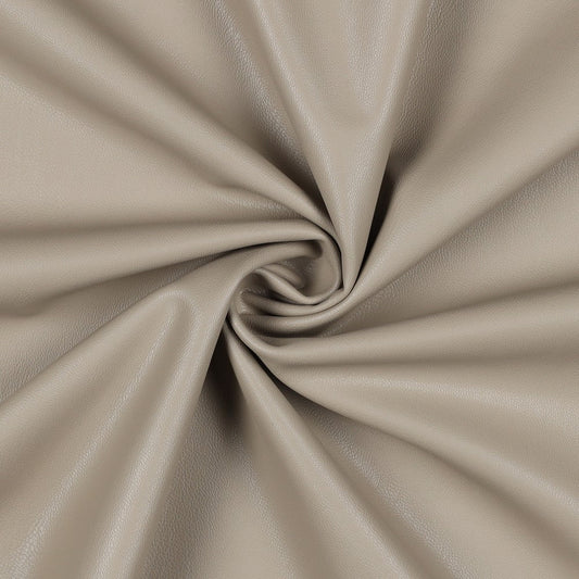 Simili cuir avec élasthanne - beige gris 260 g/m²