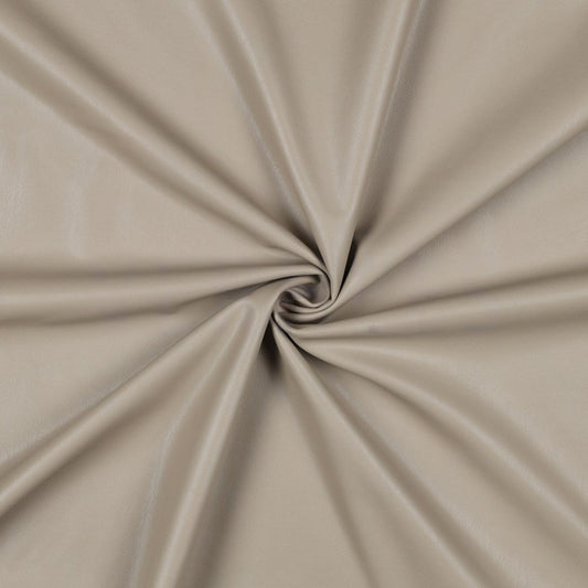 Cuir synthétique avec élasthanne - gris beige 260 g/m²