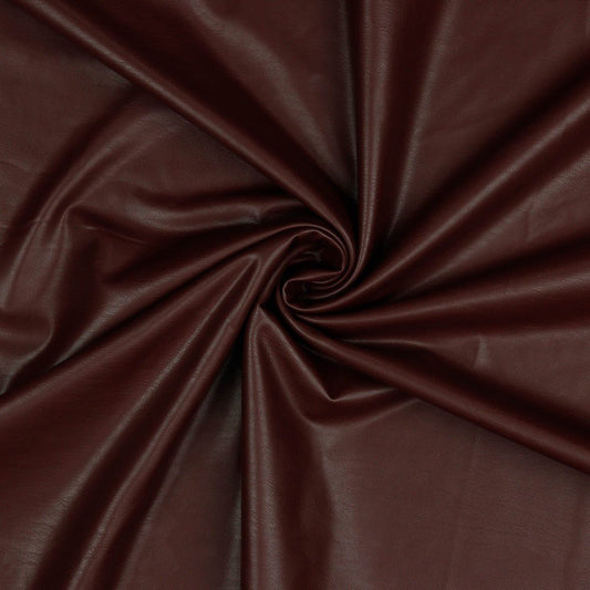 Simili cuir avec élasthanne - bordeaux 260 g/m²