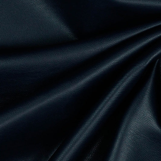 Faux cuir avec élasthanne - bleu foncé 260 g/m²