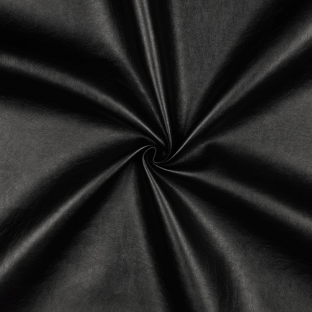 Artificial leather - black with a metallic sheen 320 g/m²